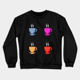 Coffee and Tea Cups Crewneck Sweatshirt